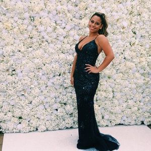 jovani navy prom dress